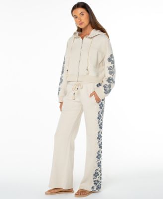 Juniors' Fringing Reefs Graphic Zip-Front Hoodie