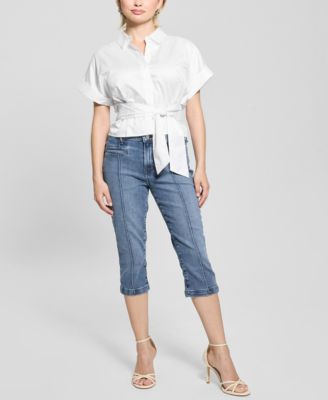 Women's Julie Tie-Front Button-Down Top