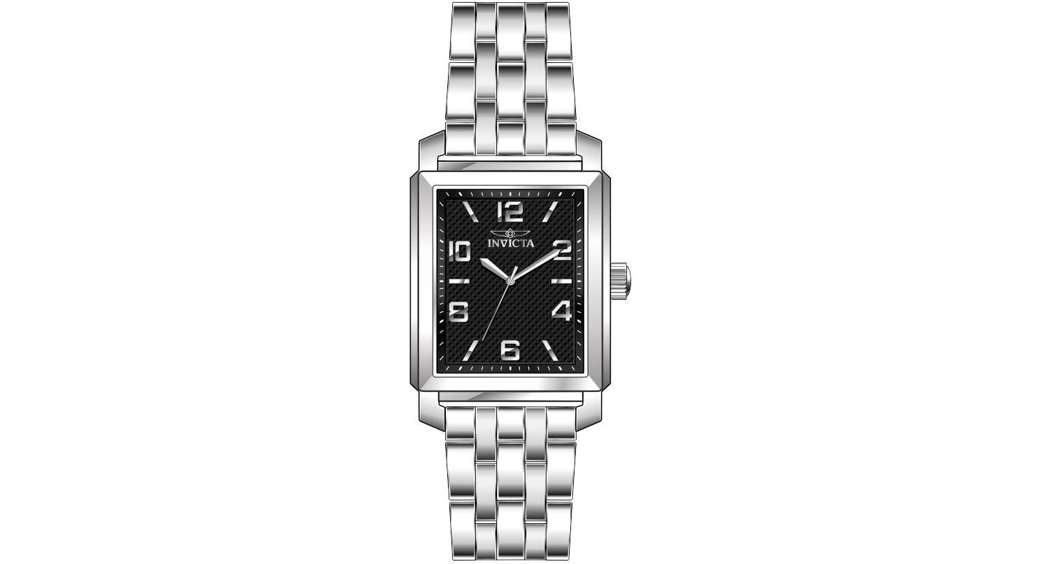 Women's 46663 Vintage Quartz 3 Hand Black Dial Watch