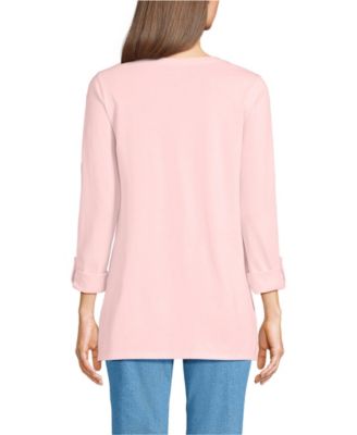 Women's Supima Cotton Adjustable 3/4 Sleeve Boatneck Tunic