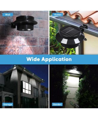 LED Solar Gutter Light Waterproof Outdoor Garden Fence Wall Lights 10 Packs