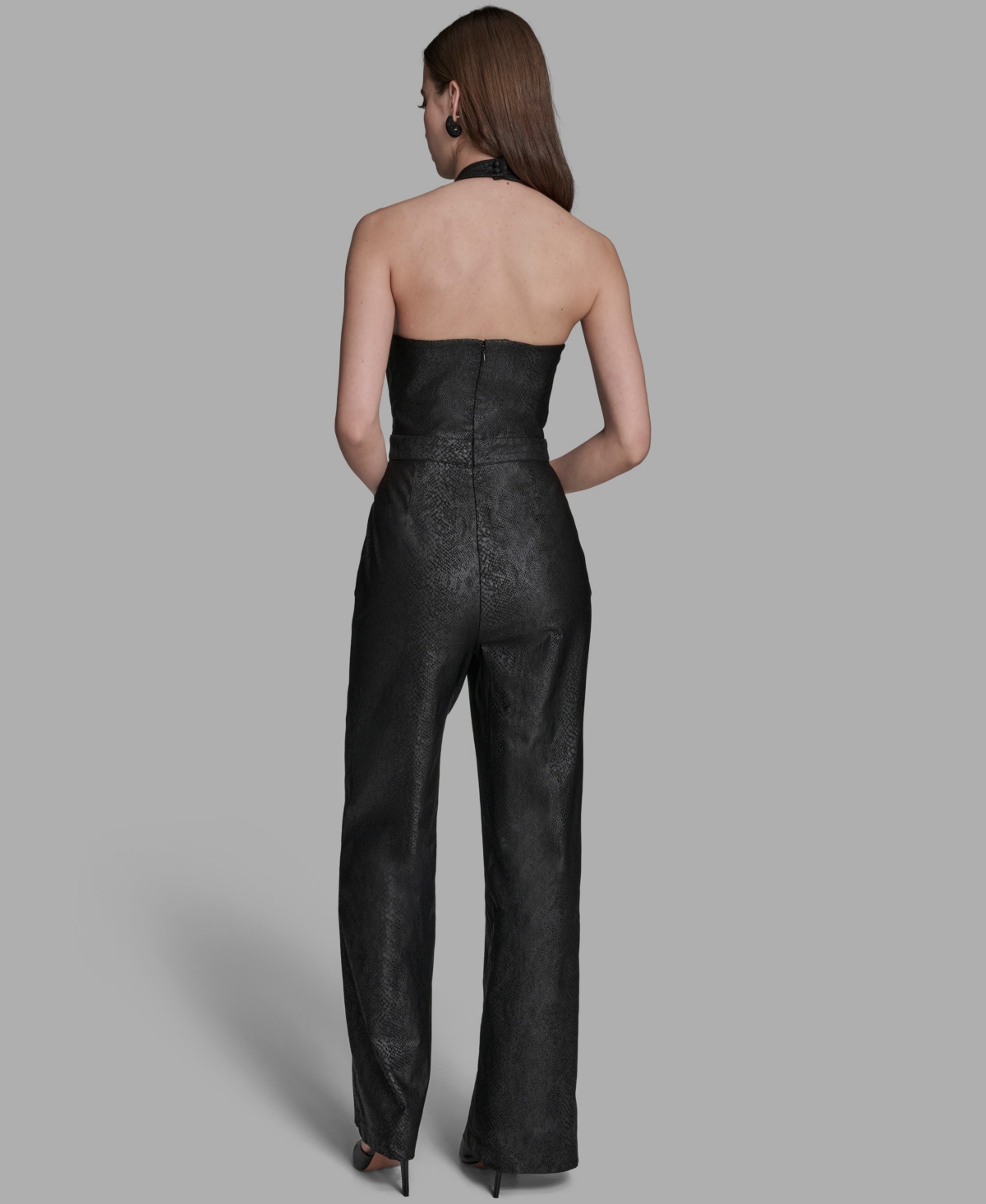 Bcbg Women's 2-piece Halter Neck Jumpsuit Set In Black