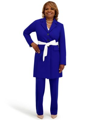 Women's Three Button Patch Pocket Trench Coat