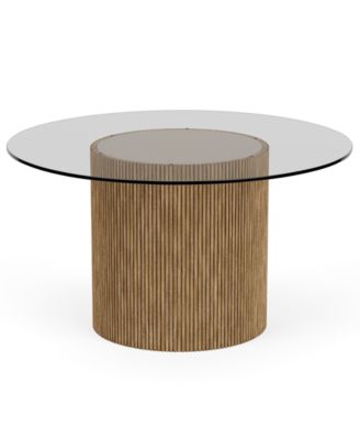 Frandlyn 5 Pc. Set (54" Round Glass Dining Table & 4 Side Chairs)