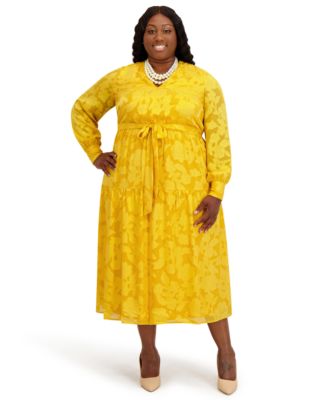 Women's Soft V-Neck Tiered Midi Dress