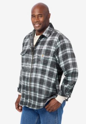 Men's Big & Tall Brawny Zip Up Shirt Jacket