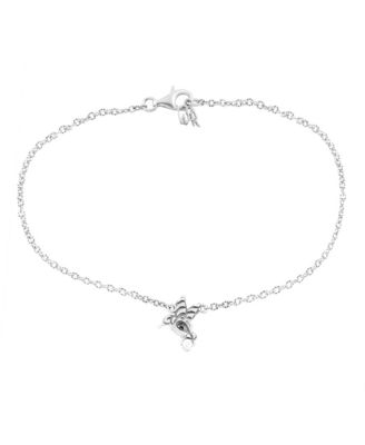 Sterling Silver Hummingbird Anklet,  11 Inches