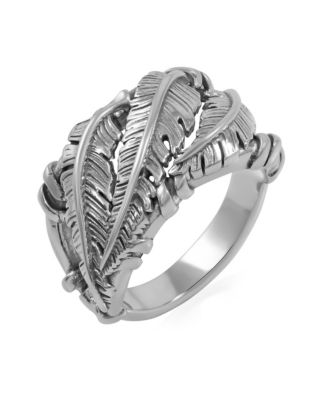 Sterling Silver 3-Feather Ring