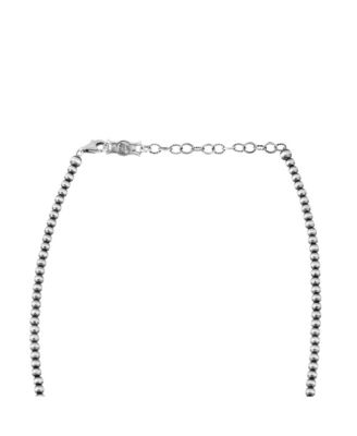 Sterling Silver Rhodonite Beaded Squash Blossom Necklace, 16 to 19 Inches