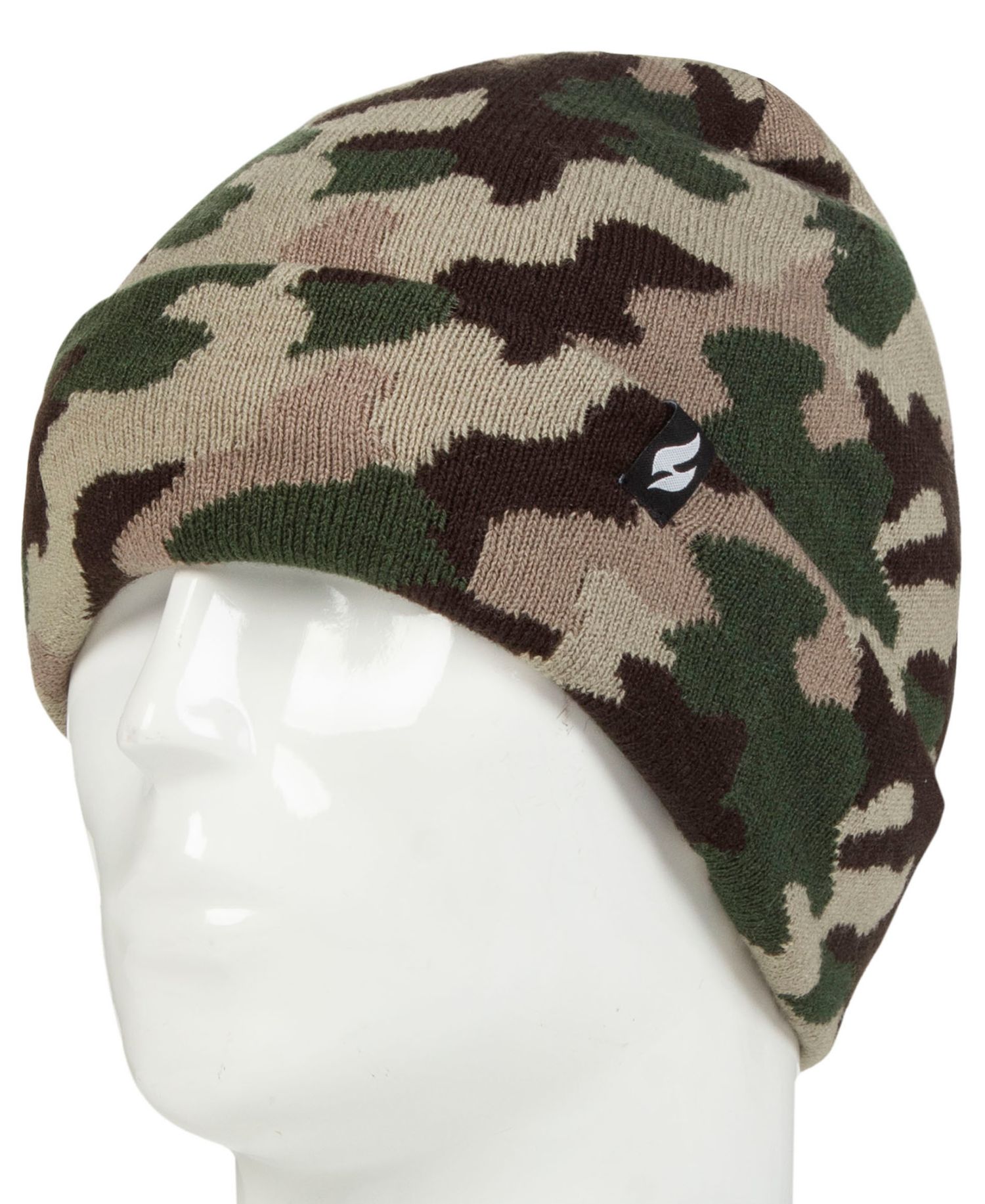 Boys' 8-16 Gavin Camouflage Knit Roll Up Hat