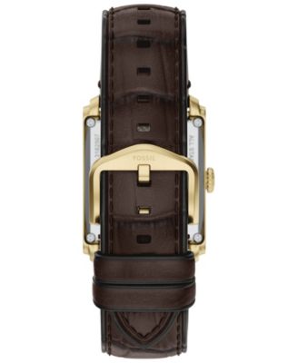 Men's Carraway Automatic Brown Croco Leather Watch, 30mm