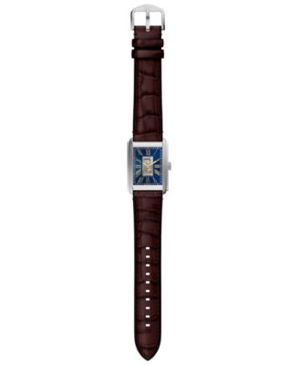 Men's Carraway Automatic Brown Croco Leather Watch, 30mm
