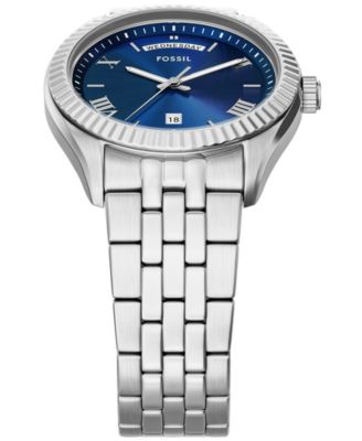 Men's Campbell Three-Hand Day-Date Stainless Steel Watch, 42mm