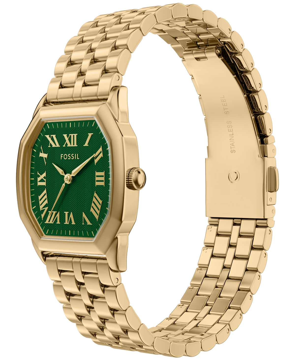 Fossil Women's Harlow Three-Hand Gold-Tone Stainless Steel Watch, 32mm