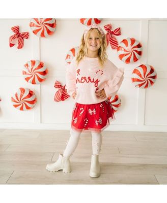 Little and Big Girls Bedazzled Coquette Tights