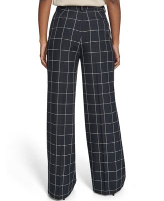 Women's High Rise Windowpane Sailor Pants