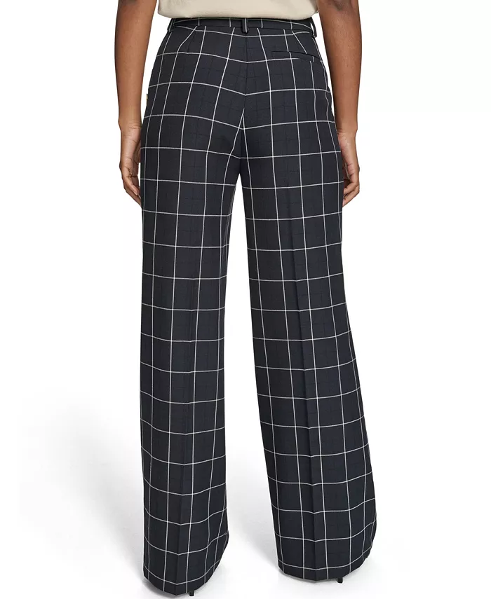 Women's High Rise Windowpane Sailor Pants - thumbnail 3