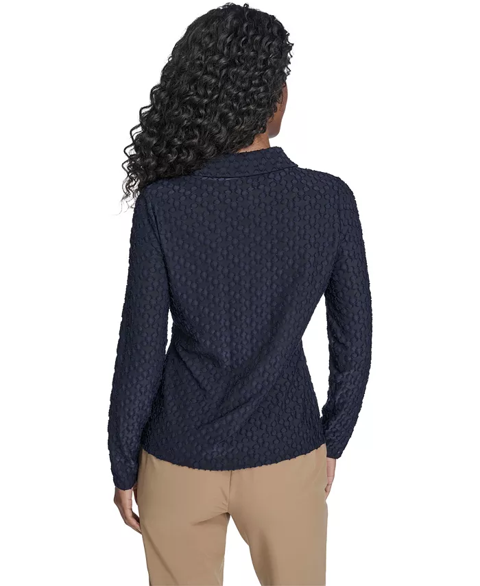 Women's Floral Clip Button-Up Top - thumbnail 3