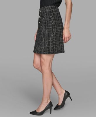 Women's Novelty Button Detail Mini Skirt