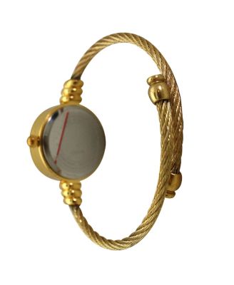 Gold Petite Twisted Bangle Bracelet Watch