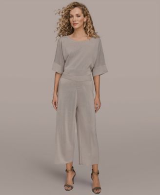 Women's Sequin Detail Wide Leg Pants