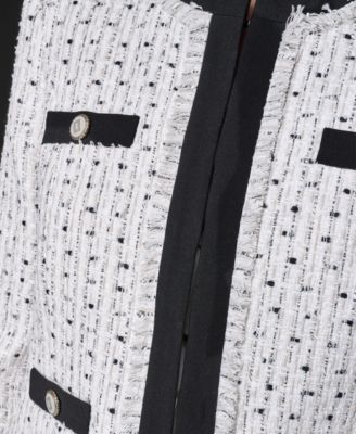 Women's Round Neck Hook & Eye Front Jacket