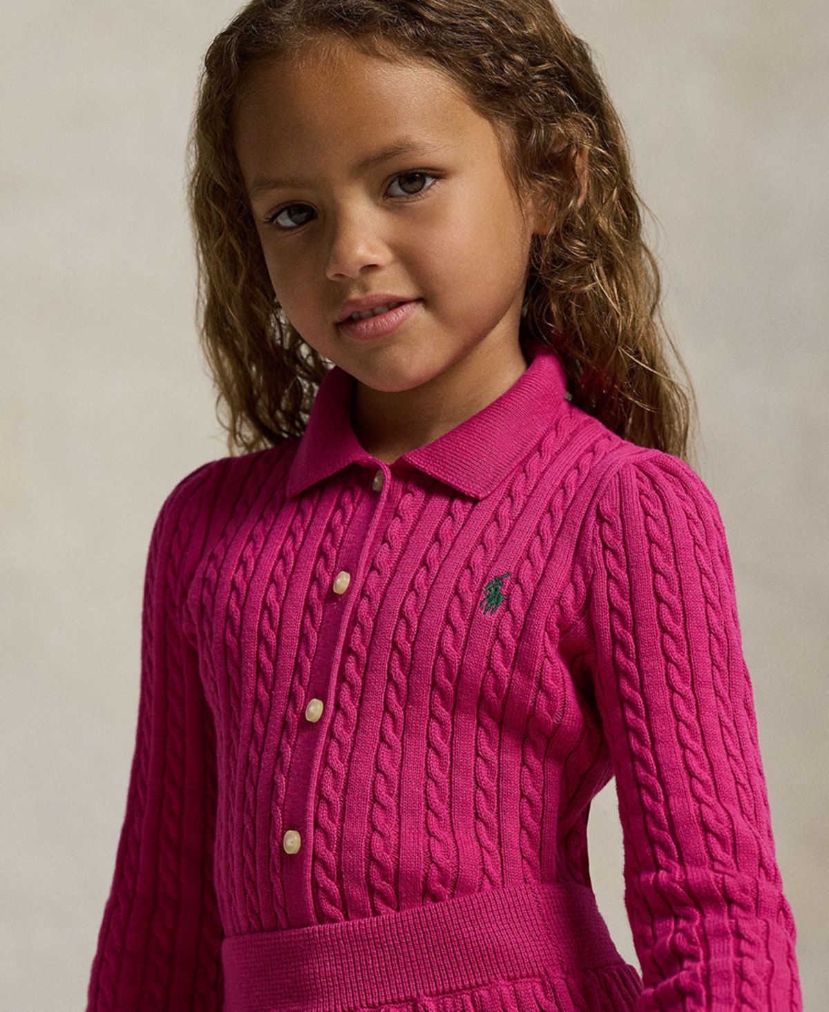 Polo Ralph Lauren Girls 2t-6x 2-piece Crewneck Cardigan And Skirt Set In Pink