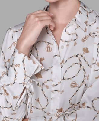 Women's Collared Button Down Front Top