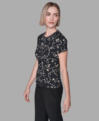 Women's Crewneck Pull-On Fitted Top