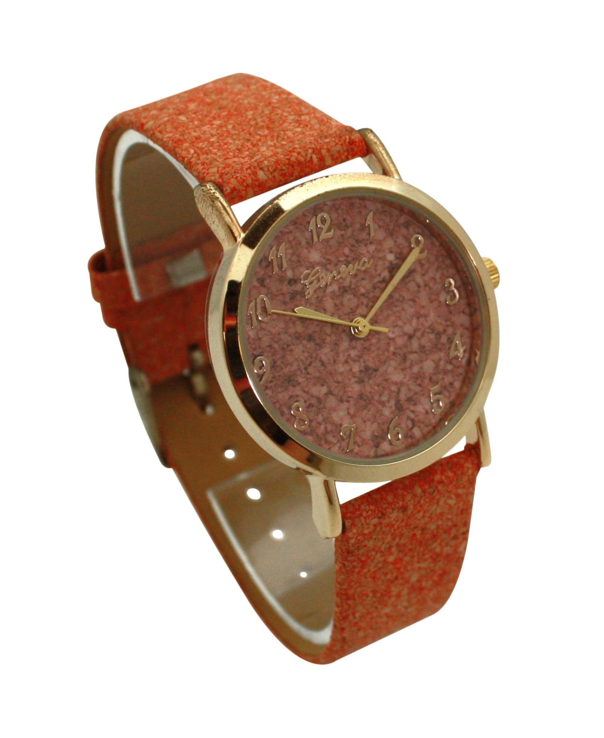 Olivia Pratt Orange Cork Style Strap Women Watch