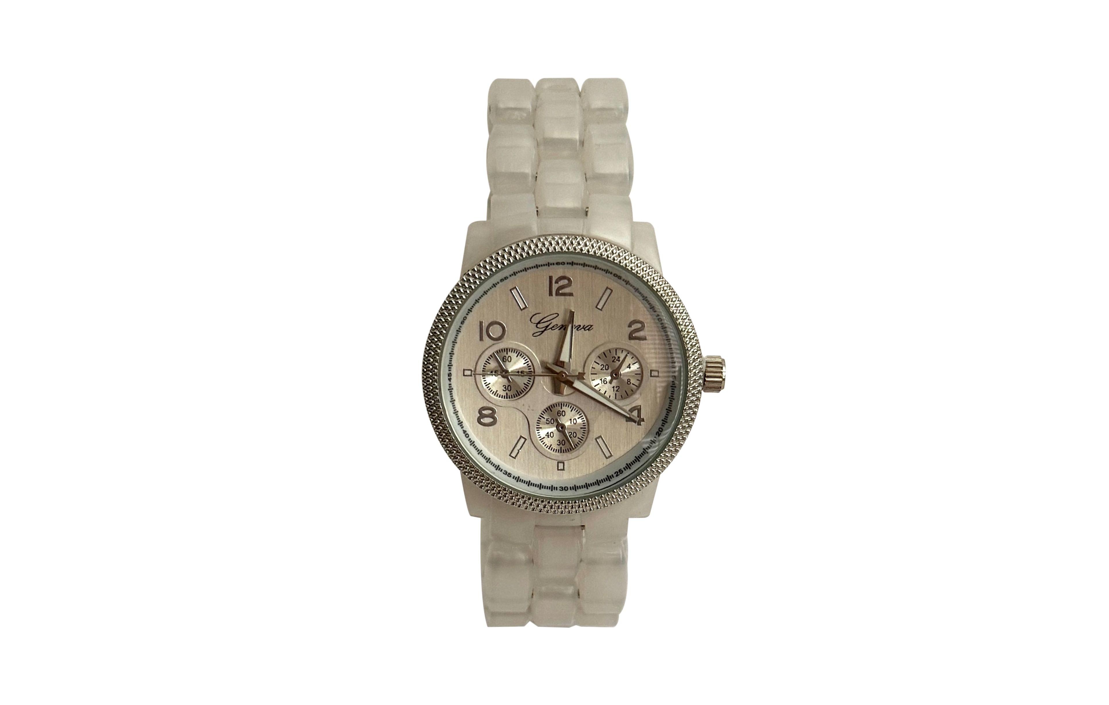 Olivia Pratt Pearl tone Acrylic Band Women Watch