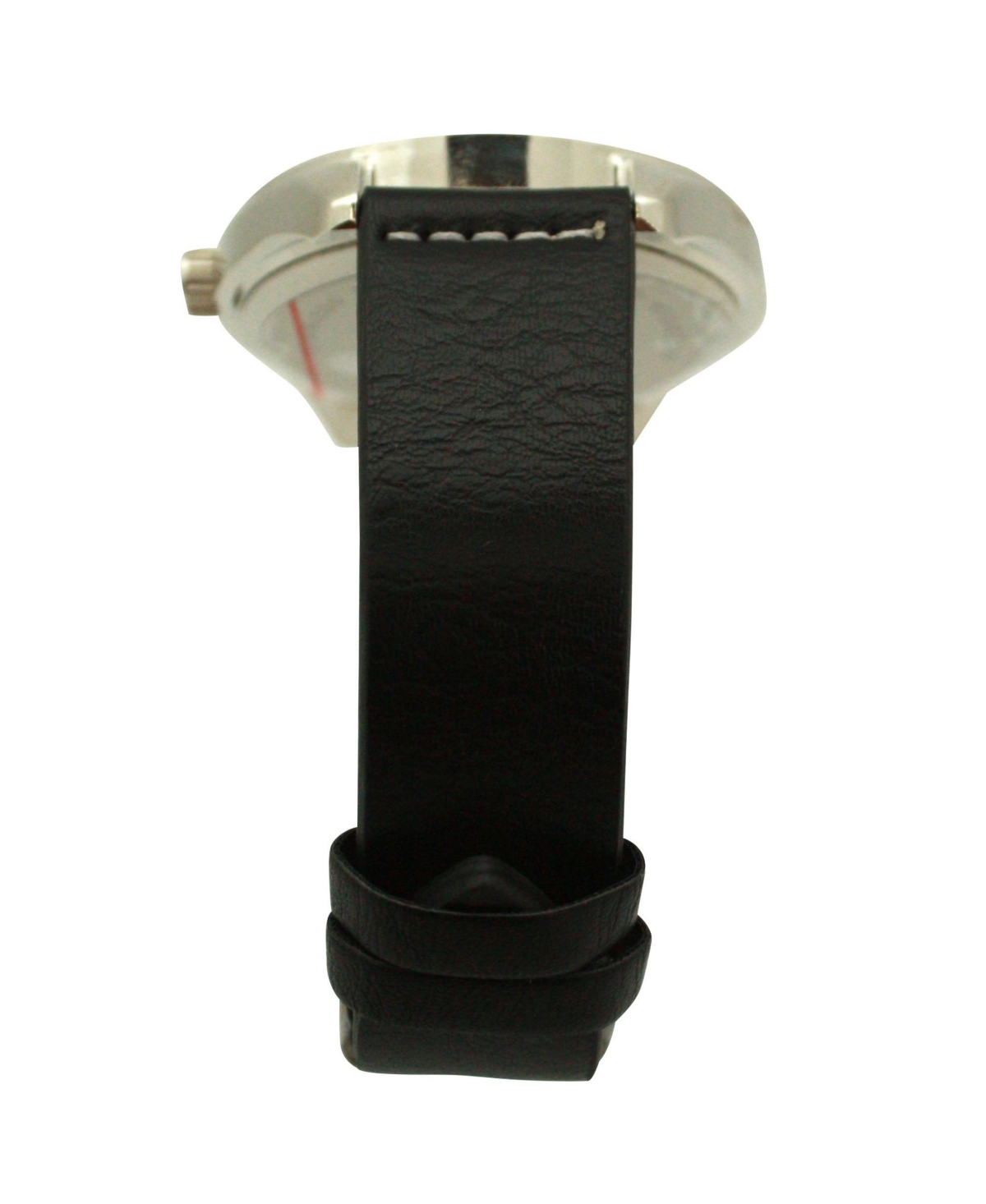 Olivia Pratt Silver Minimalist Faux Leather Band Women Watch