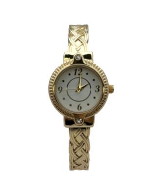 Bright Metallic Elegant Cuff Women Watch, Gold