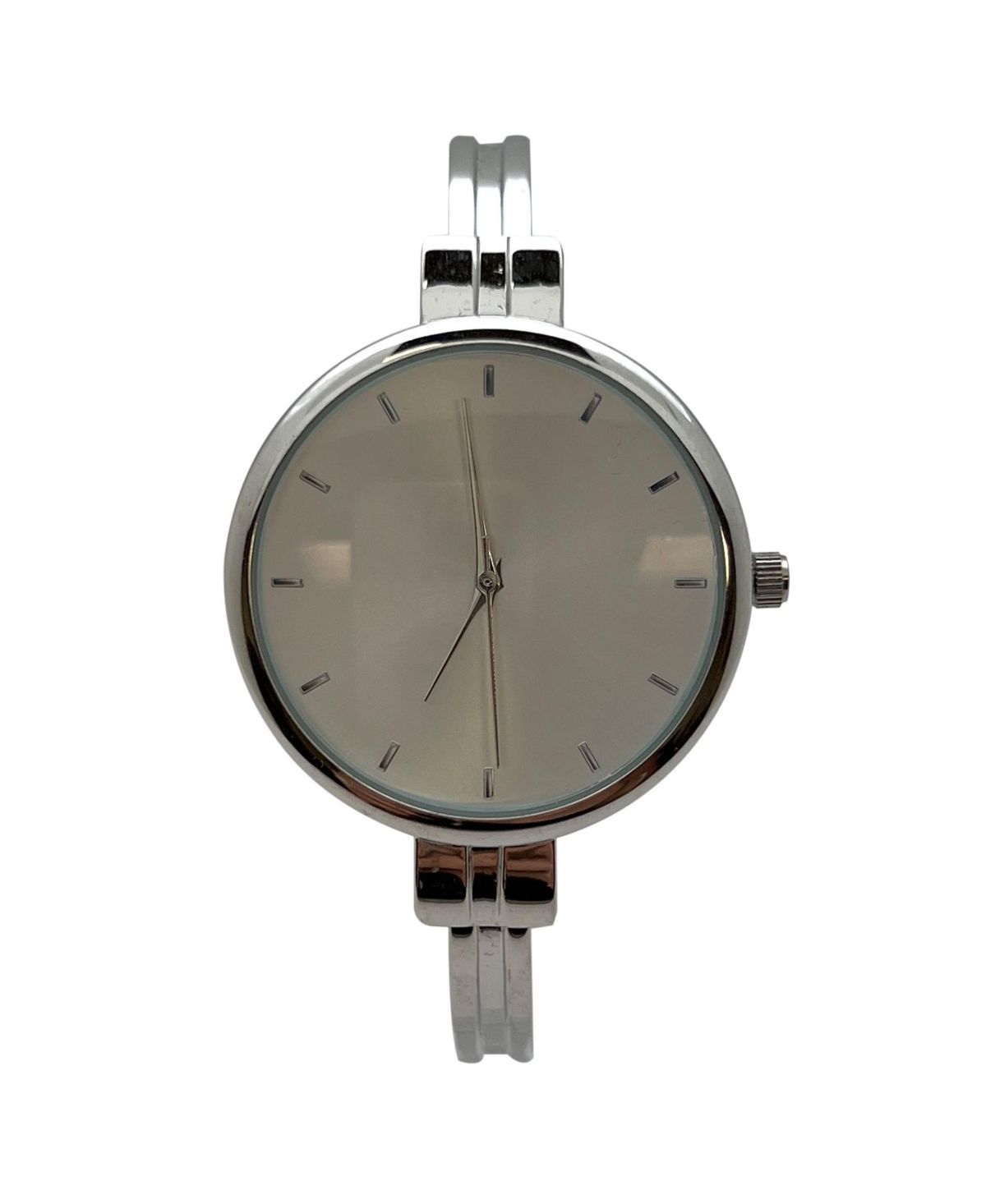 Серебряные женские часы с минималистичным безелем и крупным циферблатом для женщин