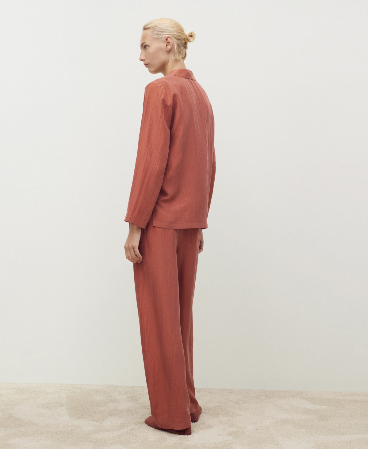 Mango Women's Long Silk Pants