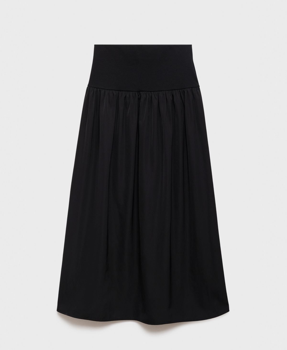 Mango Women's Gathered A-line Skirt In Black
