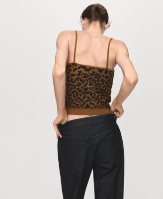 Women's Leopard-Print Knitted Top