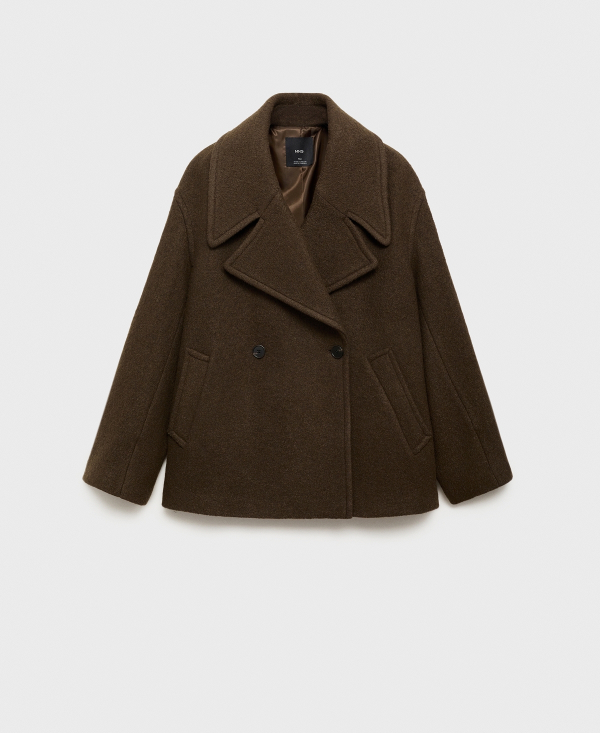 Mango Women's Maxi Lapels Oversized Wool Coat In Brown