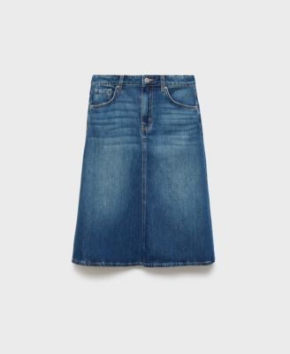 MANGO - Women's Midi Denim Skirt