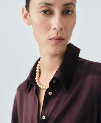 Women's Silk Satin Shirt