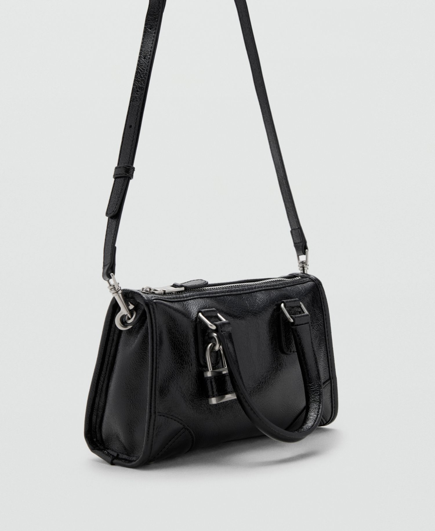 Women's Mini Shiny Handles Handbag