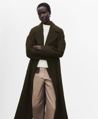 MANGO - Women's Belted Virgin Wool Coat