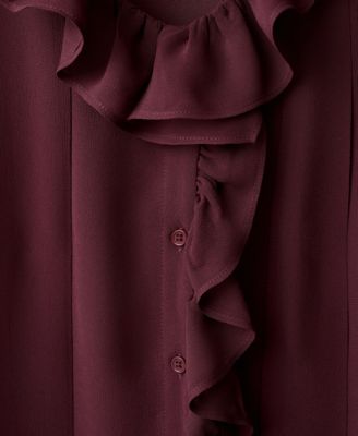 Women's Ruffled Scarf Blouse