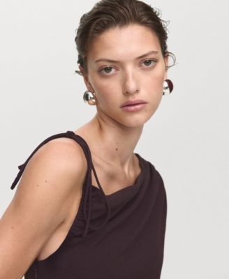 Women's Asymmetrical Neck And Bow Jumpsuit