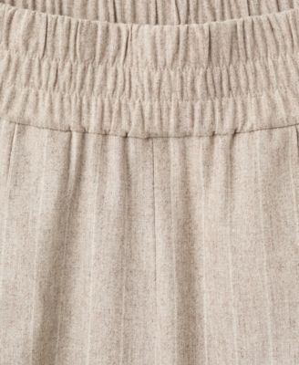 Women's Pinstripe Wool Suit Pants