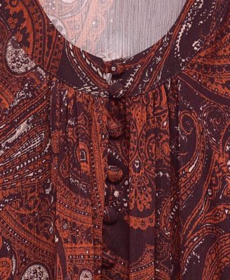 Women's Paisley-Print Oversized Dress