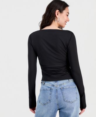 Women's Boat-Neck Jersey Top