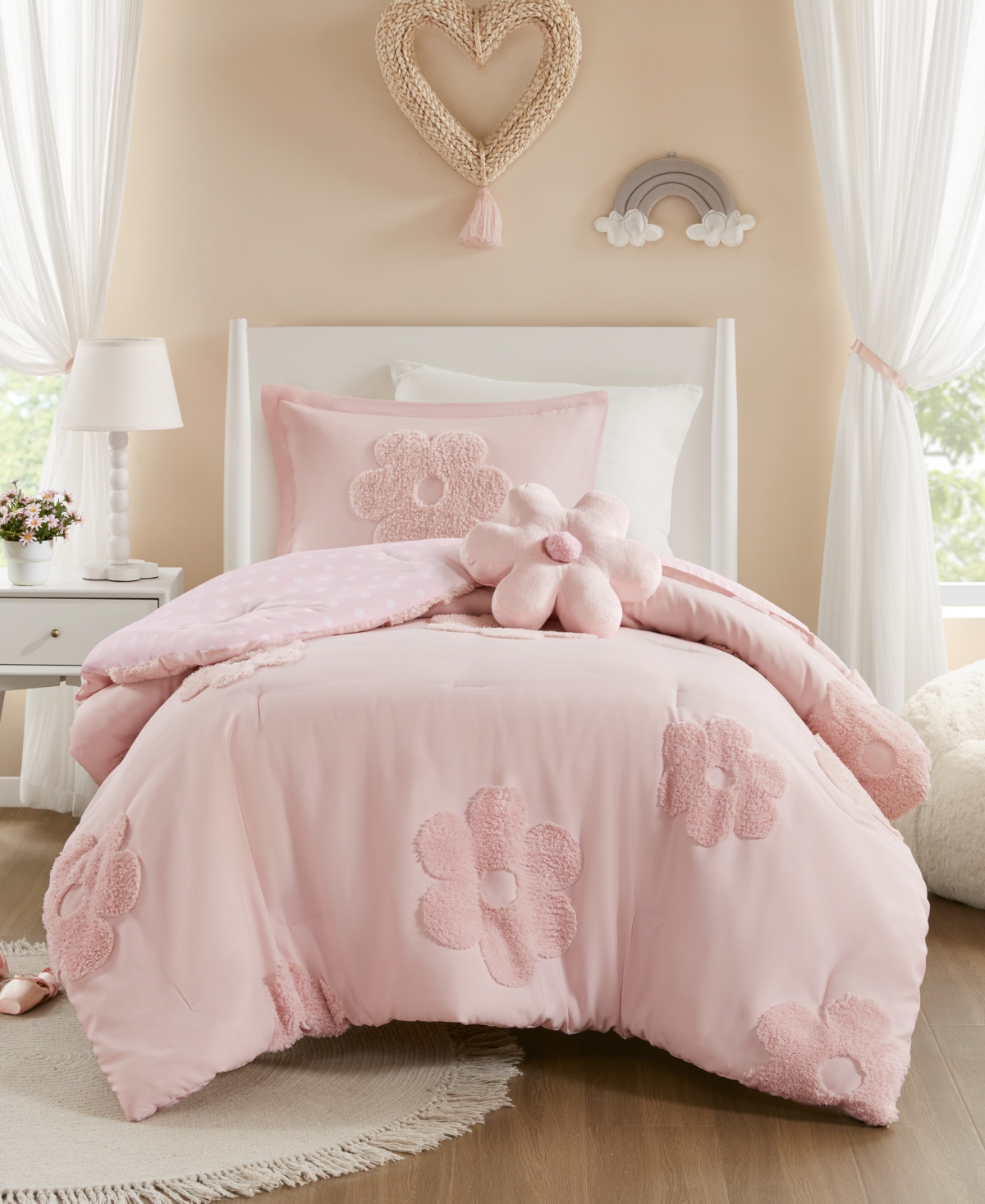 Intelligent Design Gracie Floral Reversible 3-pc. Comforter Set, Twin In Pink