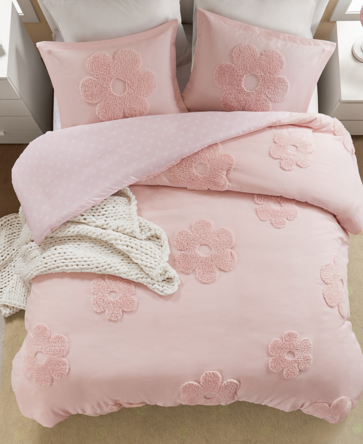 Intelligent Design Gracie Floral Reversible 3-pc. Duvet Cover Set, Full/queen In Pink