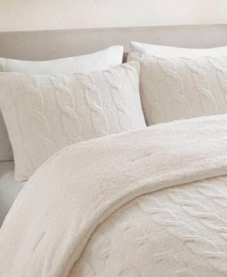 	Textured Knit Chenille 3-Pc. Comforter Set, Full/Queen